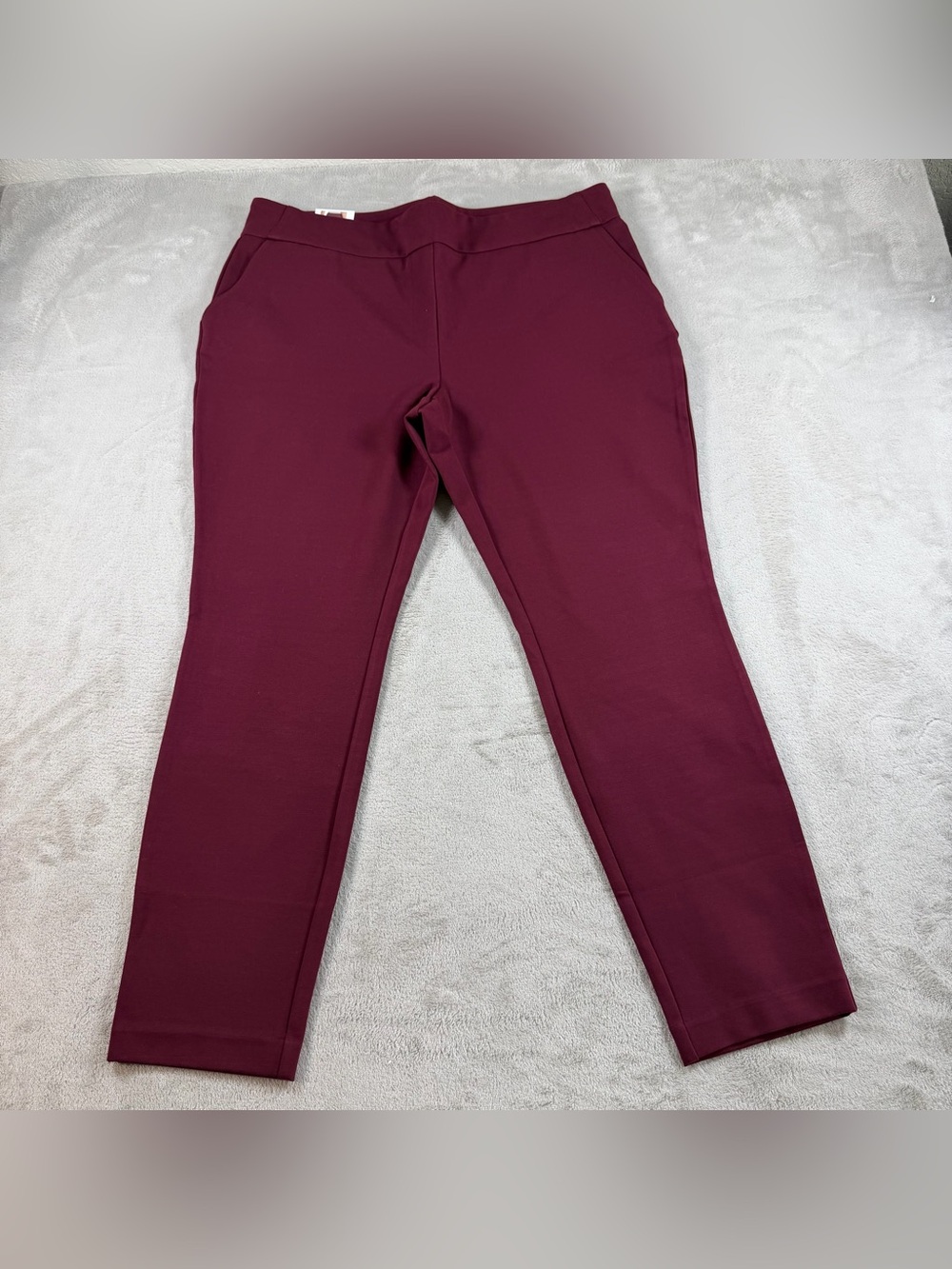 Dalia‎ Tummy Control Pants Womens XXL Ruby Red Mid Rise Dress Workwear Slacks